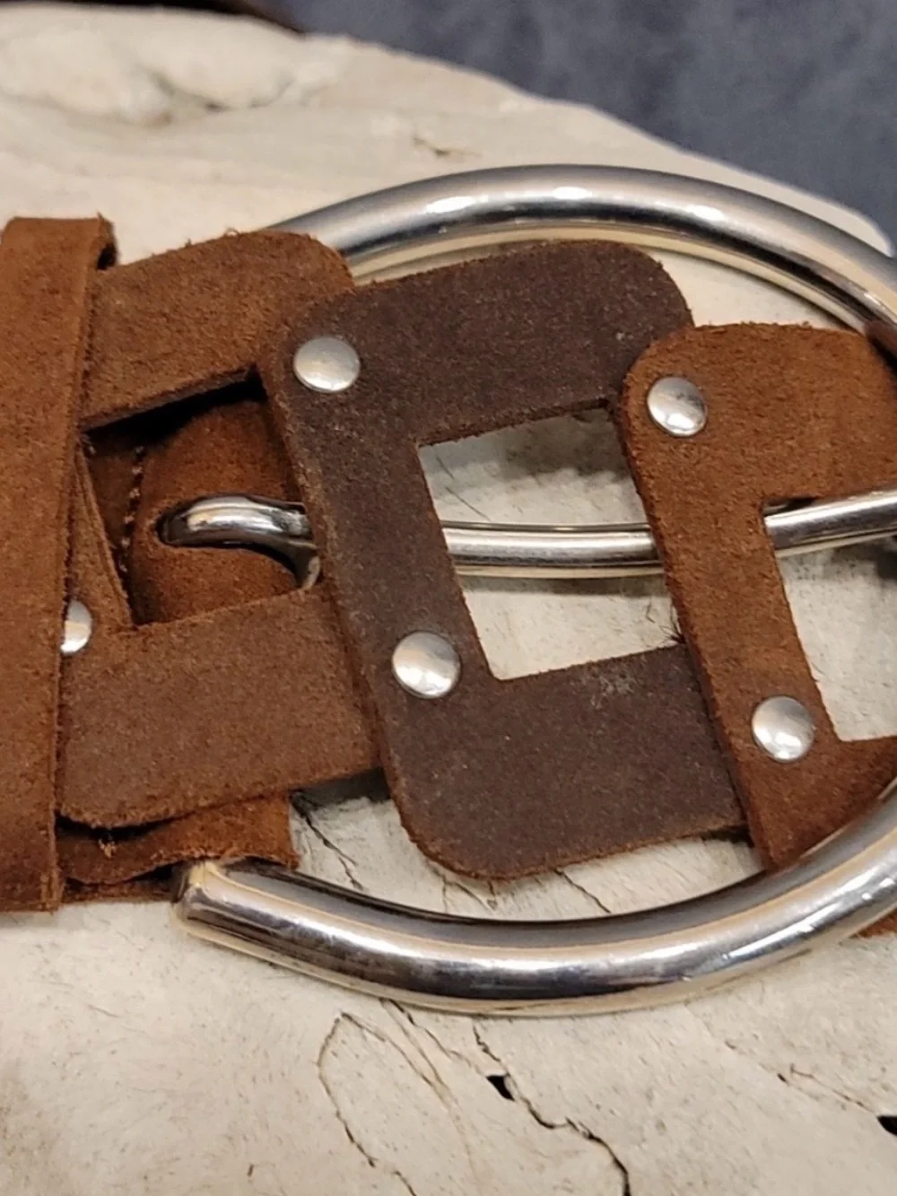 Wear it brown leather belt Italy western statement S M L